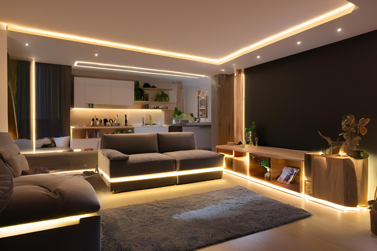 ไฟเส้นเน้นขอบเฟอร์นิเจอร์