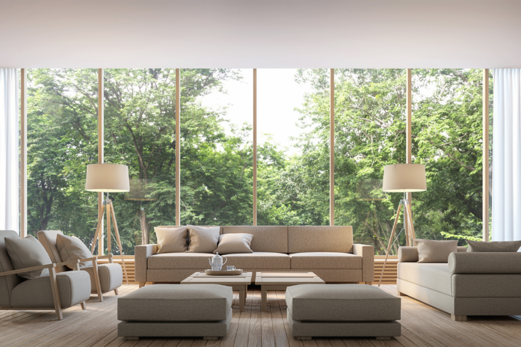 แสงธรรมชาติและแสงไฟในห้อง